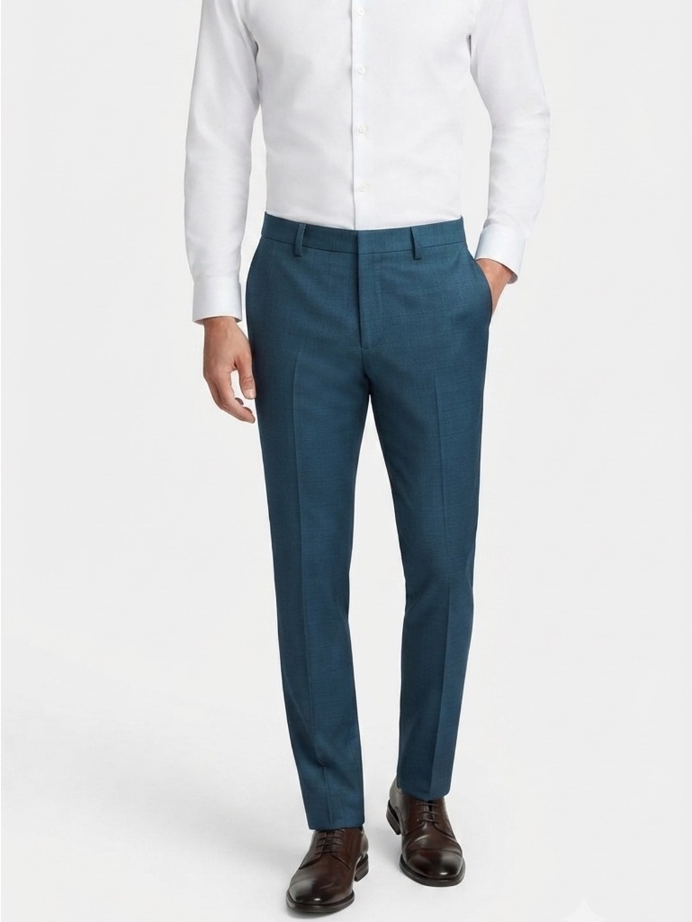 Perry Ellis Slim Fit Blue Dress Pants (Size 34x30)